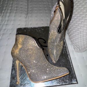 Chic by Lady Couture Sparkling Gold Heeled Bootie